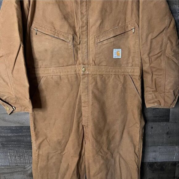 VTG Carhartt Quilt Lined 1989 Coveralls 48T - Picture 4 of 11